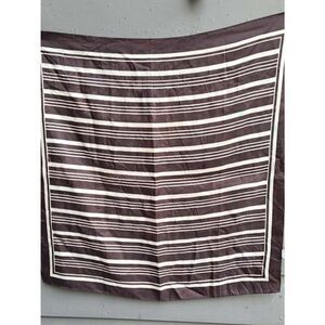 Vintage Brown White Acetate Scarf made in Japan